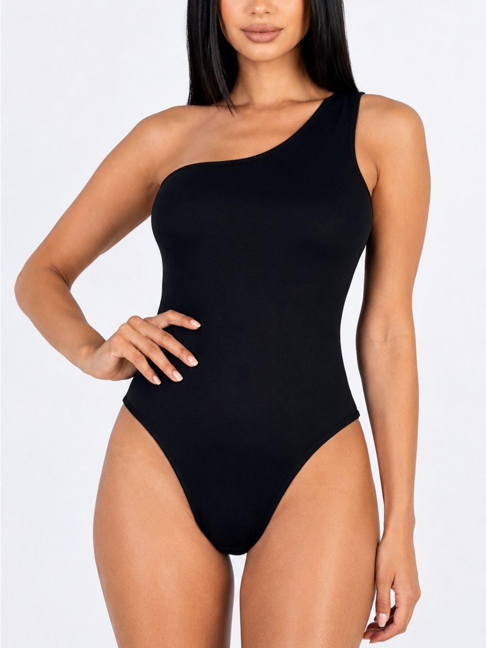 🖤Missguided Black One-Shoulder Bodysuit